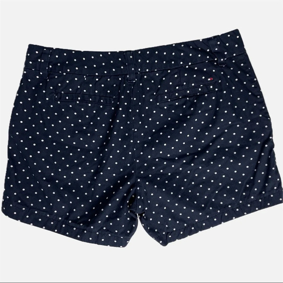 Tommy Hilfiger Polka Dot Shorts Navy Blue White Size 4 Beach Nautical Summer - Picture 2 of 8
